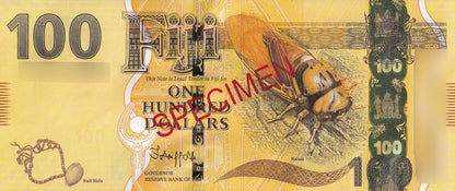 Fiji 100 Dollars 2022 P 119 UNC SPECIMEN