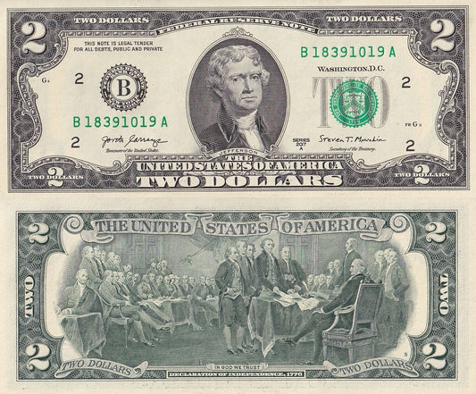 United States Of America USA 2 Dollars 2017A P 545 ''B'' NEW YORK UNC