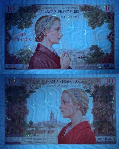 France TEST NOTE 10 Francs COMM. Fantasy Banknote Oil Painting Style