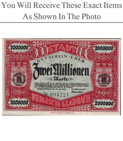 Germany Notgeld BERGISCH GLADBACH 2000000 Mark 1923