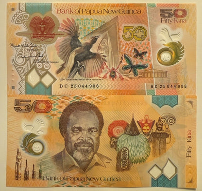Papua New Guinea 50 Kina 2025 P New Issue Polymer UNC Commemorative