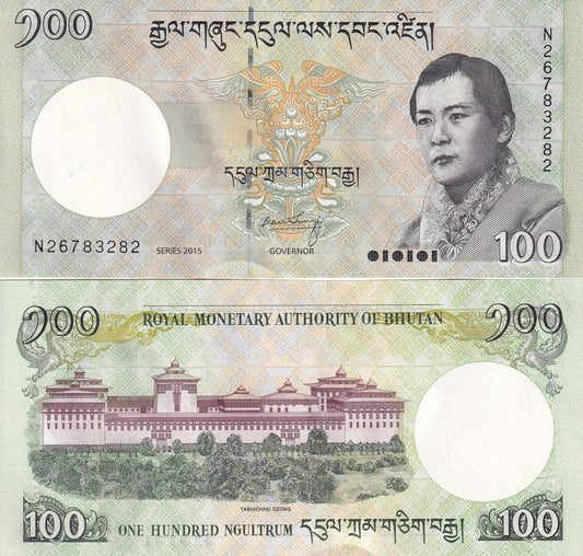 Bhutan 100 Ngultrum 2015 P 32c UNC