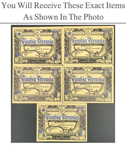 Germany Notgeld HOLSTEINISCHE SCHWEIZ 50 Pfennig 1921 Set 5 pcs