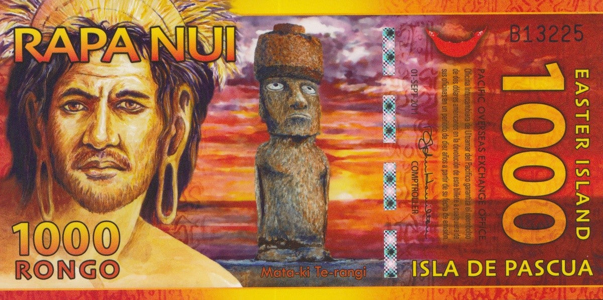 Easter Island 1000 Rongo 2011 Polymer Test note UNC