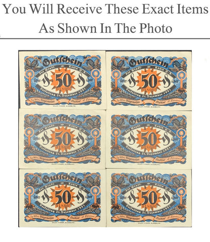 Germany Notgeld KAHLA 50 Pfennig 1921 Full Set 6 pcs