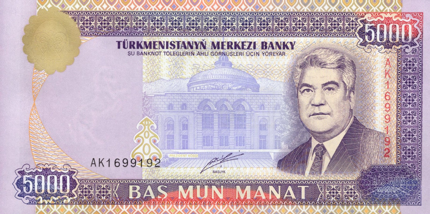 Turkmenistan 5000 Manat 2000 P 126 UNC