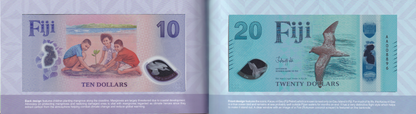 Fiji 5-100 $ 2026 P New Polymer Design UNC Set 5 pcs AA Prefix Match LOW S/N W/F