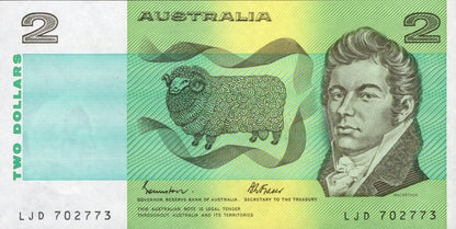 Australia 2 Dollars 1966-1972 P 38 UNC