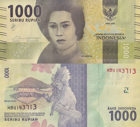 Indonesia 1000 Rupiah 2016/2017 P 154b UNC