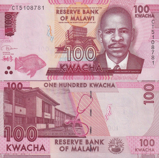 Malawi 100 Kwacha 2020 P 65 UNC