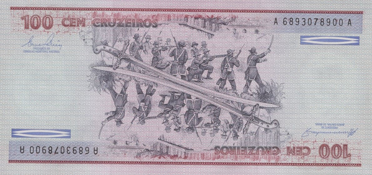 Brazil 100 Cruzeiros ND (1981-1984) P 198 UNC