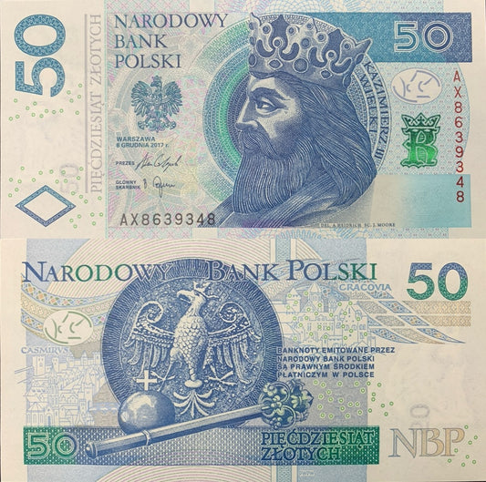 Poland 50 Zlotych 2017 P 185 UNC