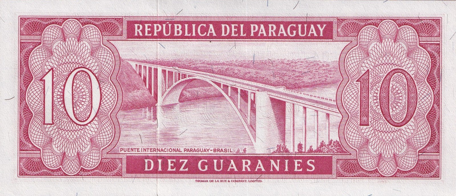 Paraguay 10 Guaraníes 1952 P 196 UNC