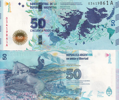 Argentina 50 Pesos ND(2015) P 362a Commemorative UNC