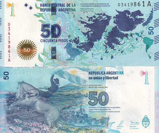 Argentina 50 Pesos ND(2015) P 362a Commemorative UNC