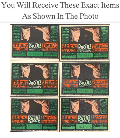 Germany Notgeld  FRANKENHAUSEN 50 Pfennig 1921 Full Set 6 pcs