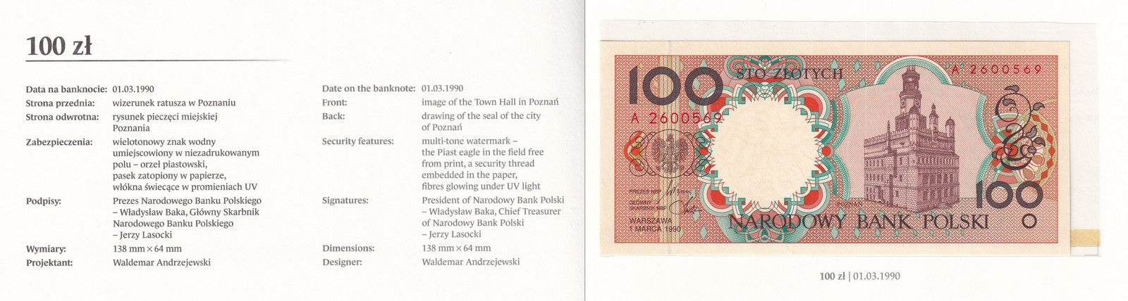 Poland 1 2 5 10 20-500 Zloty 1990 P 164 165-172 UNC Set 9 pcs With Folder