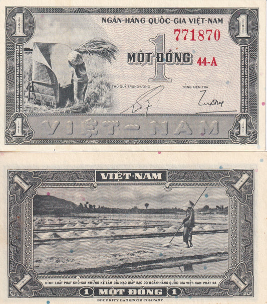 Viet Nam Vietnam South 1 Dong ND 1955 P 11 UNC