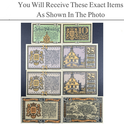 Germany Notgeld LINGEN 10 25 50 Pfennig 1921 Set 4 pcs