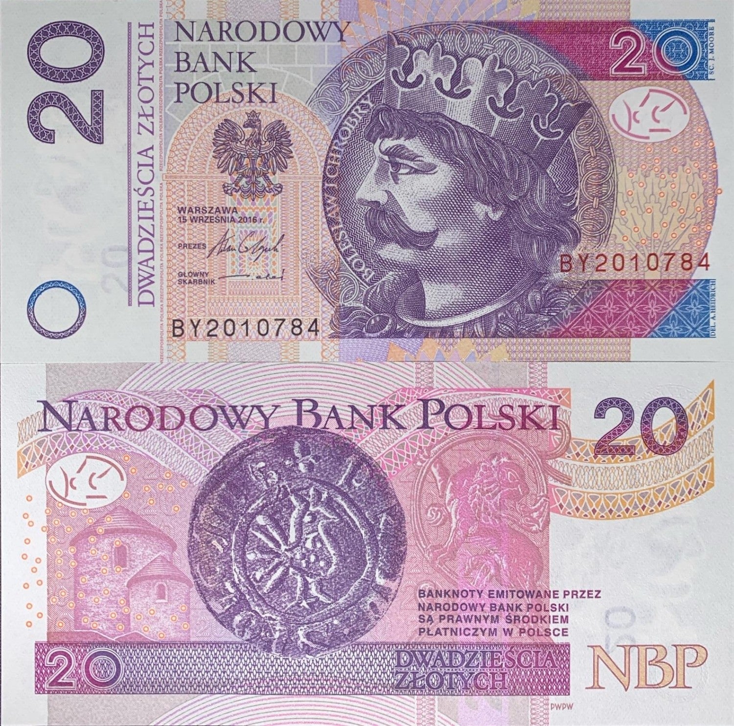 Poland 20 Ztotych 2016 P 184 UNC