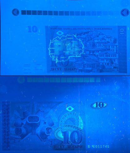 Macedonia 10 Denari 1993 P 9 UNC Extra Edge