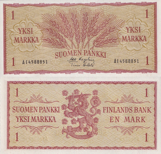 Finland 1 Markka 1963 P 98 UNC