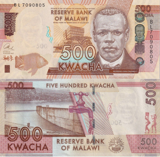 Malawi 500 Kwacha 2017 P 66 UNC