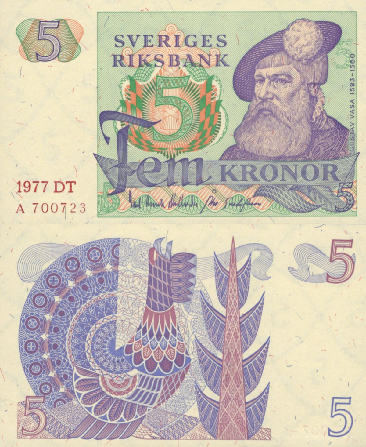 Sweden 5 Kronor 1977 P 51c UNC