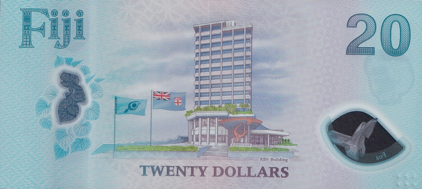 Fiji 20 Dollars 2026 P New Design Polymer UNC