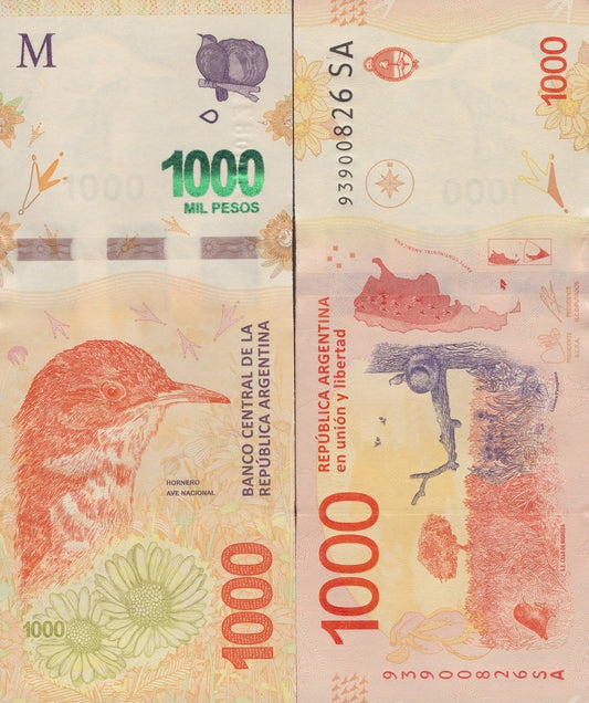Argentina 1000 Pesos ND 2017 P 366 UNC