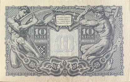Italy Ministero del Tesoro 10 Lire 1944 P 32 UNC