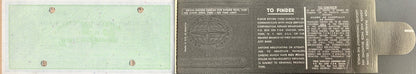 USA 10 Dollars 1969 First National City Corp. Bank Cheque UNC W/Booklet (1 Note)