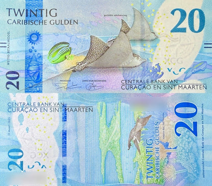 Curacao & Sint Maarten 20 Caribische Gulden 2025 P New UNC