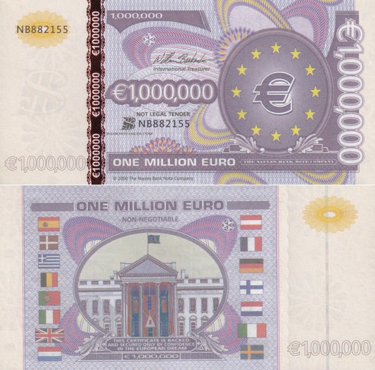 EU Million Euro Non Circula Ting Coins Collection UNC Commemorative Coupons