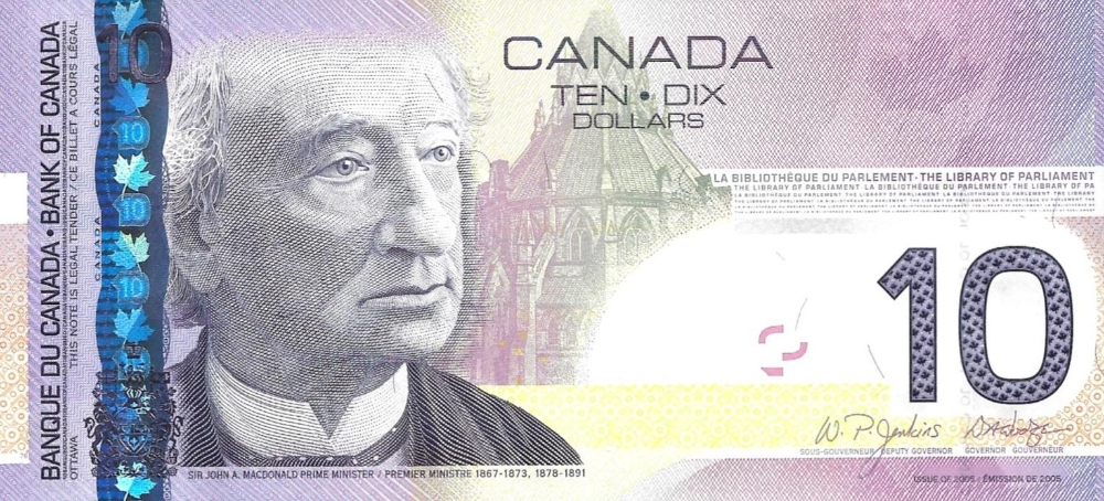 Canada 10 Dollars 2005 / 2007 P 102Ac BC-68a UNC