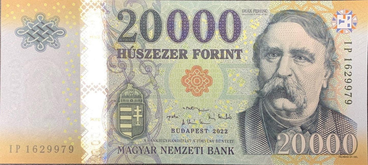 Hungary 20000 Forint 2022 P 207 UNC