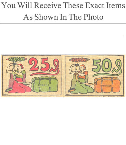 Germany Notgeld BLUMENTHAL 25 50 Pfenning 1921 Set 2 pcs