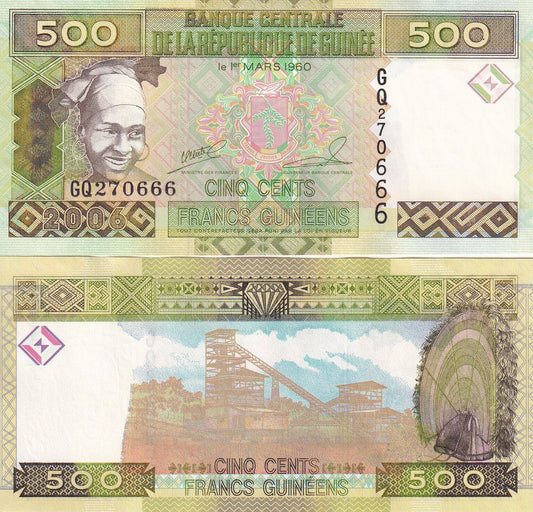 Guinea 500 Francs 2006 P 39a UNC