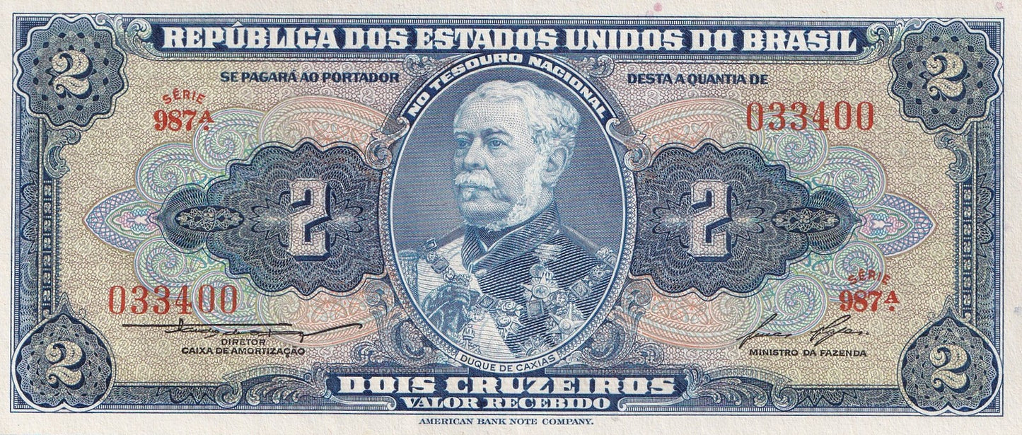Brazil 2 Crvzeiros  ND 1954-1958 P 151 UNC
