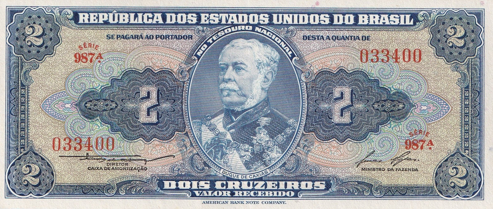 Brazil 2 Crvzeiros  ND 1954-1958 P 151 UNC