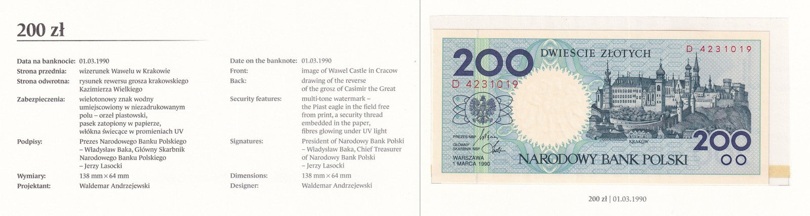 Poland 1 2 5 10 20-500 Zloty 1990 P 164 165-172 UNC Set 9 pcs With Folder