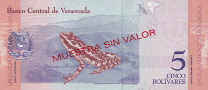 Venezuela 5 Bolivars 2018 P 102 UNC SPECIMEN