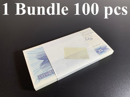 Bosnia & Herzegovina 25 Dinara 1992 P 11 UNC 1 Bundle Lot 100 pcs