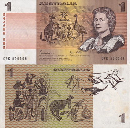 Australia 1 Dollar 1974-1983 P 42 UNC FOXING
