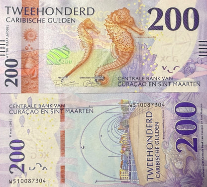 Curacao & Sint Maarten 200 Caribische Gulden 2025 P New UNC