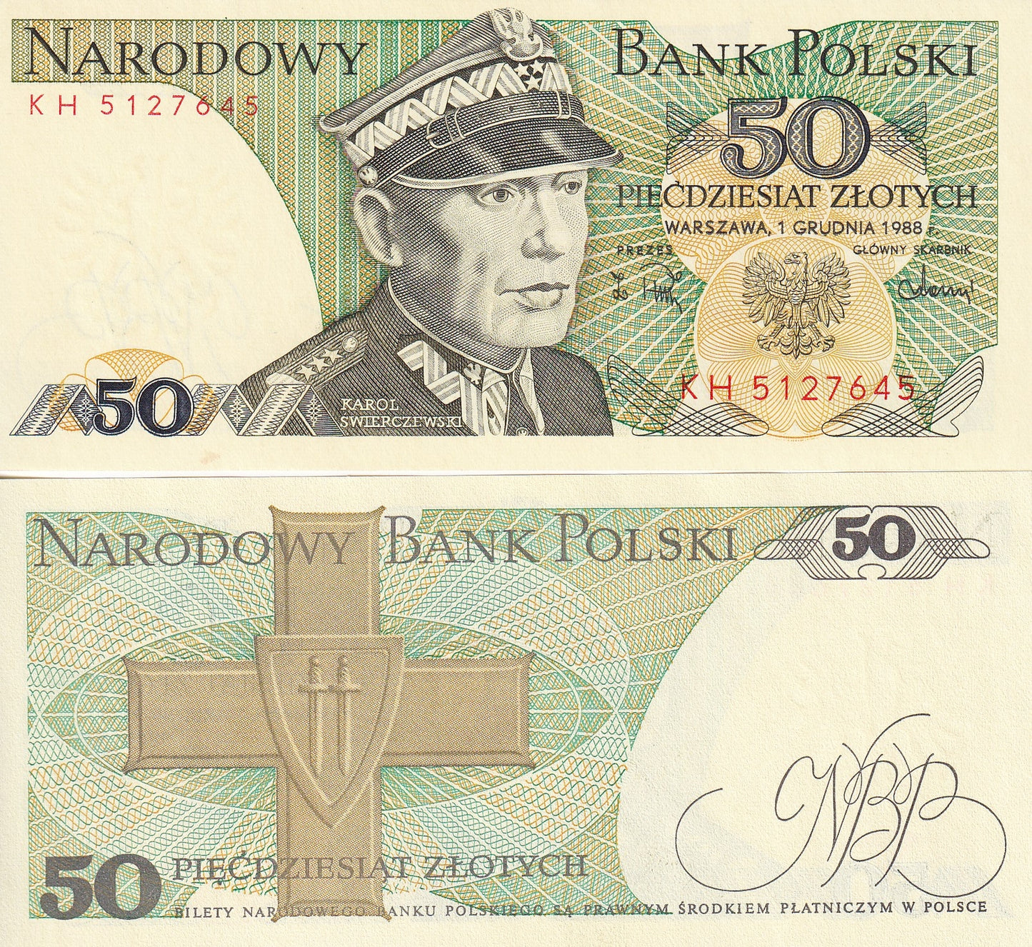 Poland 50 Zlotych 1988 P 142c UNC
