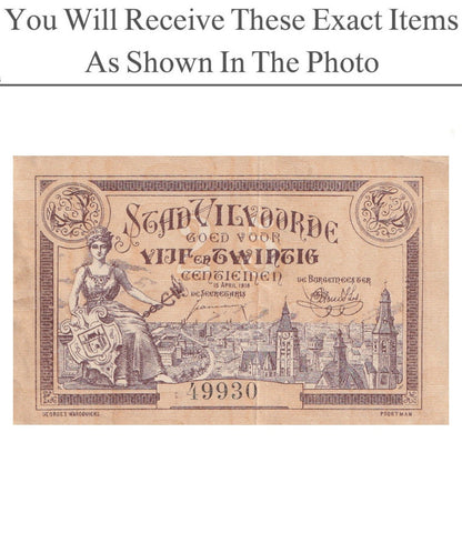 Belgium Notgeld VILVOORDE 25 Centiemen 1918