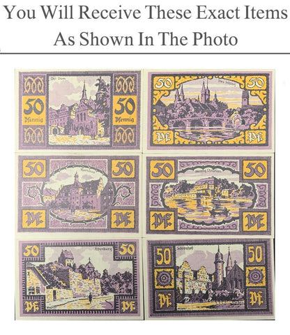 Germany Notgeld MERSEBURG 50 Pfennig 1921 Full Set 6 pcs