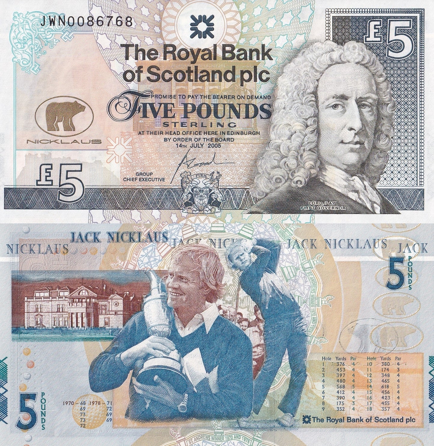 Scotland 5 Pounds 2005 P 365 UNC Royal Bank of Scotland plc Commemorative