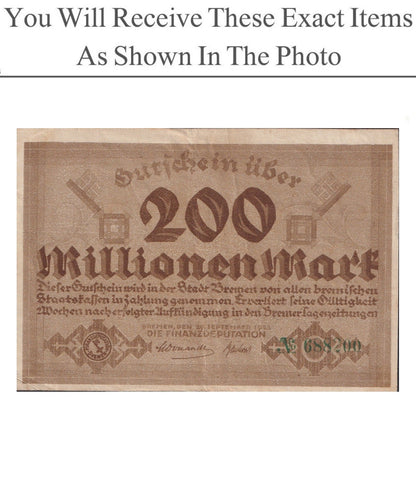Germany Notgeld BREMEN 200 Million Mark 1923